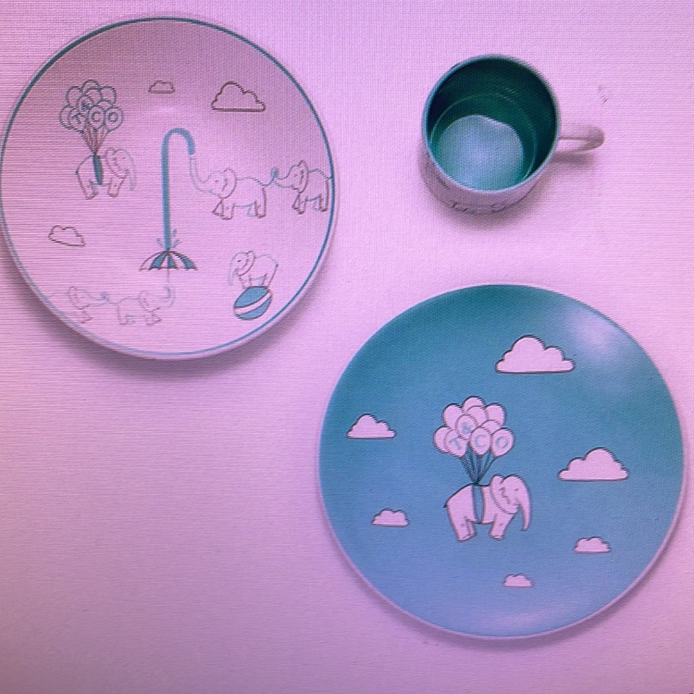 Tiffany Elephant Three piece set - Picture 2 of 3
